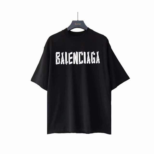 Actual details + size chart Balsenciaga high version burst metal material letter