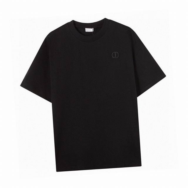 Dior Summer new style, classic Cd letter embroidered round neck short-sleeved T-
