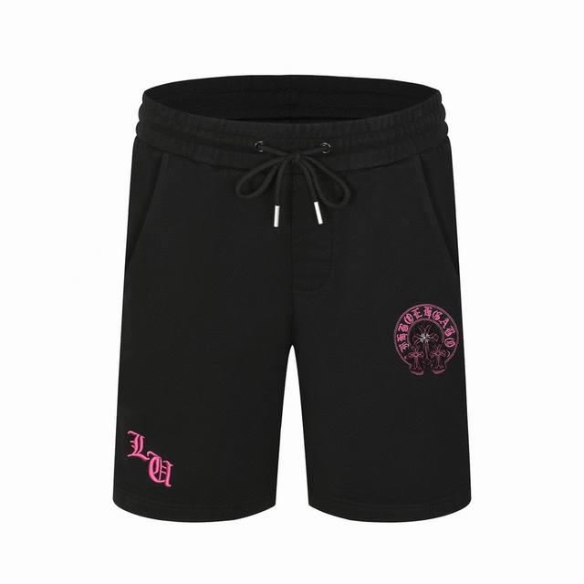 Chrome Hearts Summer new style horseshoe cross embroidered casual shorts with th
