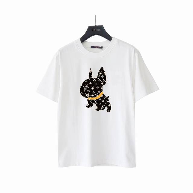 Actual details + size chart Louisvuitto Louis Vuitton puppy logo printed short-s