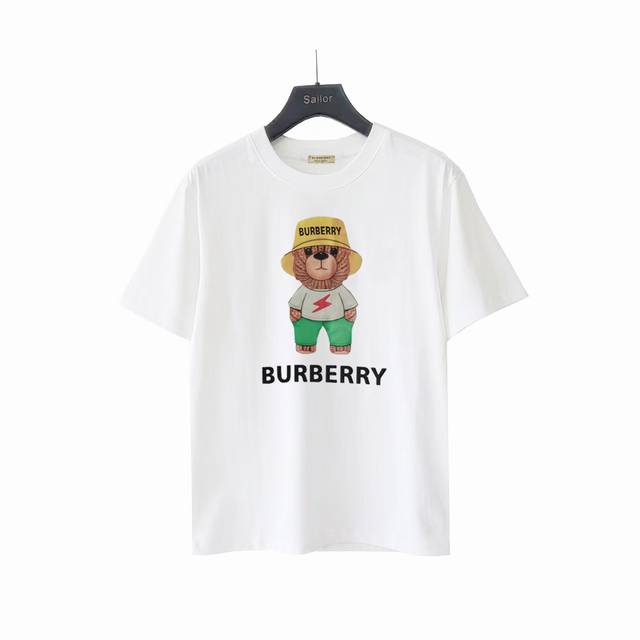 Actual detail pictures + detail pictures Burberry cartoon hooded bear short-slee