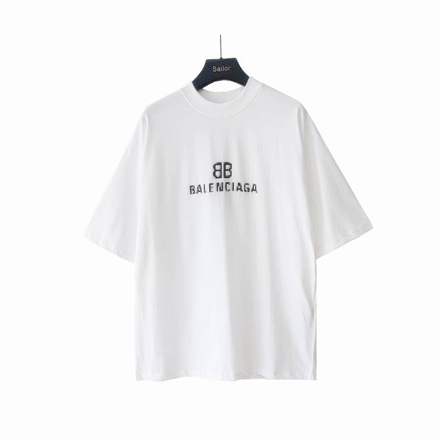 Actual details + size chart Balenciaga mosaic short sleeves Balenciaga fuzzy sho