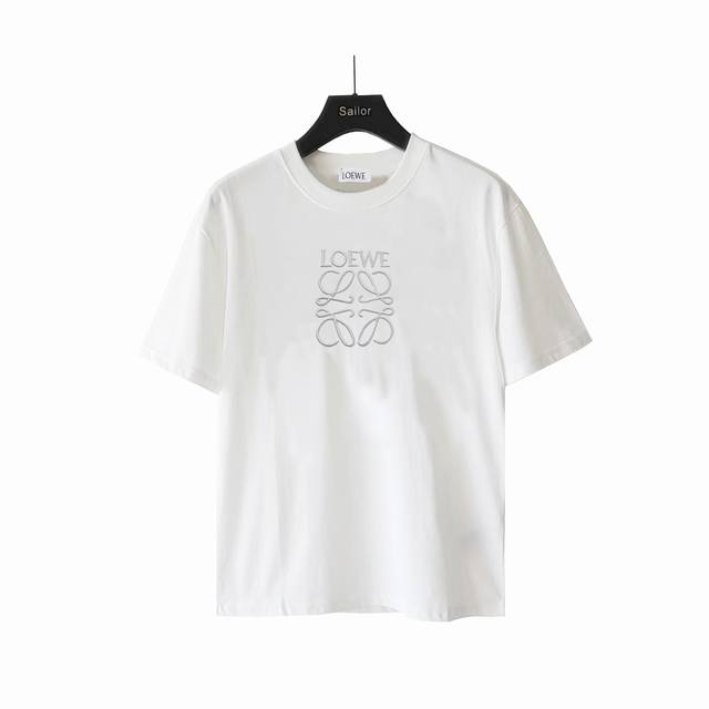 Actual details + size chart Loewe classic logo embroidered short sleeves 240g do