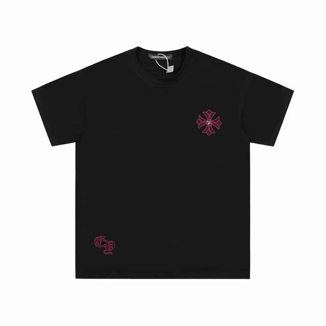 high version Chrome Hearts grid embroidery short sleeves! Both the front and bac