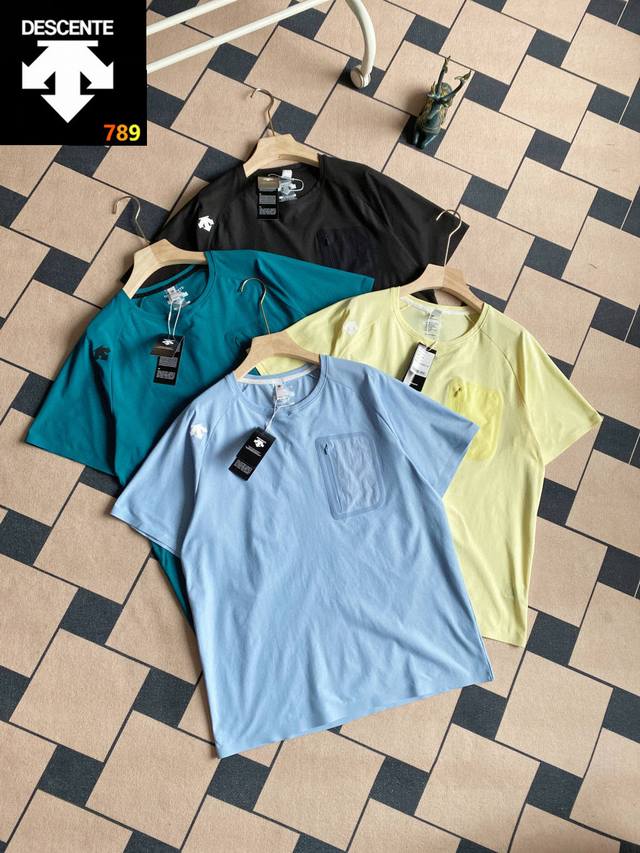 Dscente couple's round neck short sleeves, technological fabric, men's casual sp