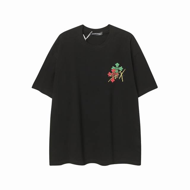 High version Chrome Hearts graffiti horseshoe cross print short sleeves! The fab
