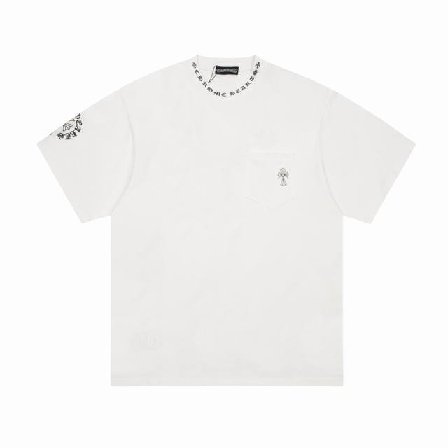 High version Chrome Hearts short sleeves with Sanskrit cross print! Small pocket