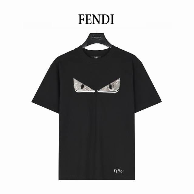 Fendi 25Ss old flower patchwork devil hot diamond small eyes embroidered short-s