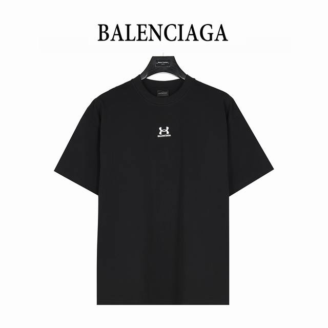 Balenciaga 25Ss Under Armour co-branded logo embroidered short-sleeved T-shirt P