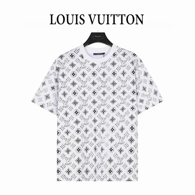 Louis Vuitton short-sleeved T-shirt with full-body monogram prints Unisex brand