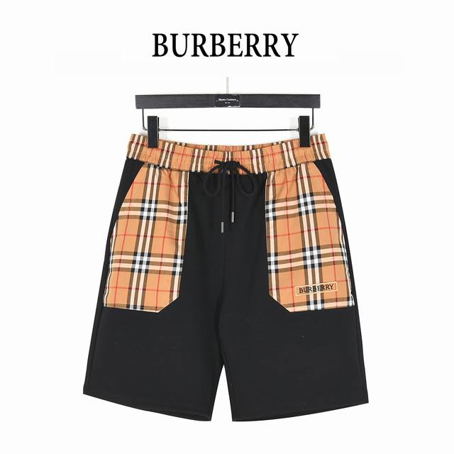 Burberry 25Ss Check Pocket Stitching Letter Logo Embroidered Shorts 2025 New Pro