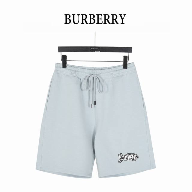 Burberry 25Ss Cursive Logo Embroidered Shorts 2025 Retro Pattern Series is comin