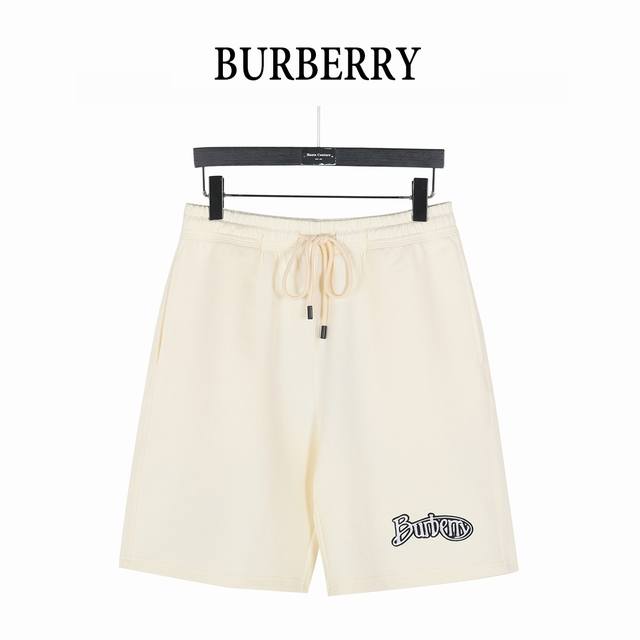 Burberry 25Ss Cursive Logo Embroidered Shorts 2025 Retro Pattern Series is comin
