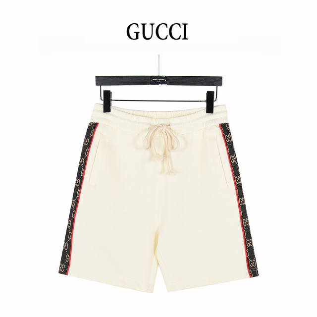Gucci 25Ss side double G webbing patchwork shorts 2025Ss new jersey cotton short
