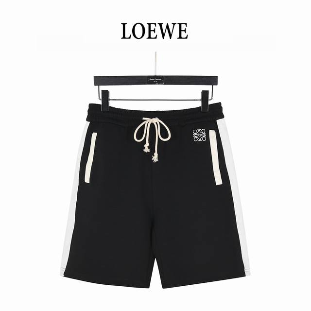 Loewe 25Ss small logo color-blocked ribbon embroidered knitted shorts 2025 lates