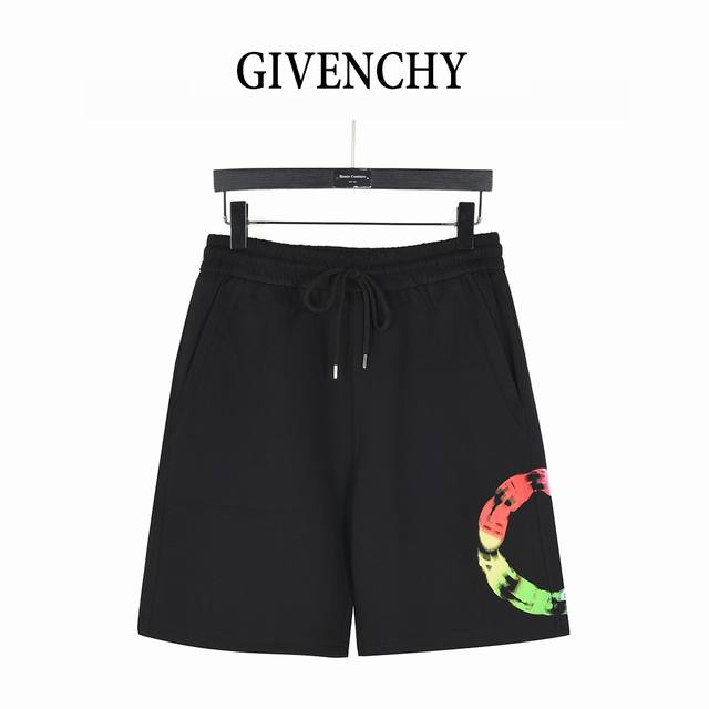 Givenchy Glue Circle Logo Printed Embroidered Pocket Small Label Shorts are care