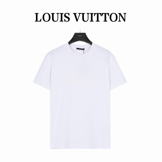 Gift box packaging Louisvuitton short-sleeved T-shirt with pearl shell hot stamp