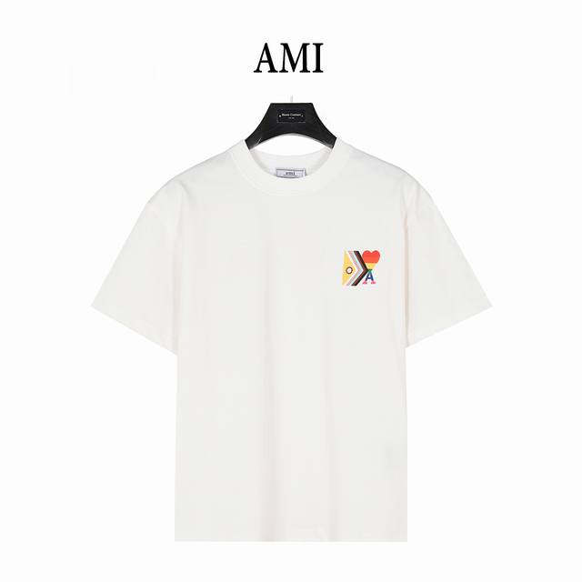 Ami 25Ss Rainbow Series Embroidered Short-Sleeved T-shirt Original version purch