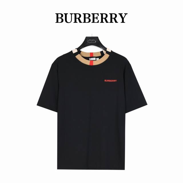 Burberry short sleeves with webbing stitching at the collar . All details are pe