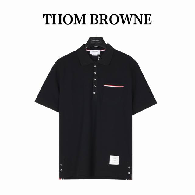 Thombrowne classic short-sleeved polo shirt with pocket webbing Made of 60-count