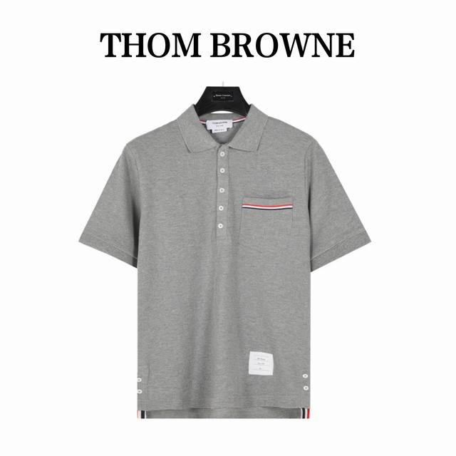 Thombrowne classic short-sleeved polo shirt with pocket webbing Made of 60-count
