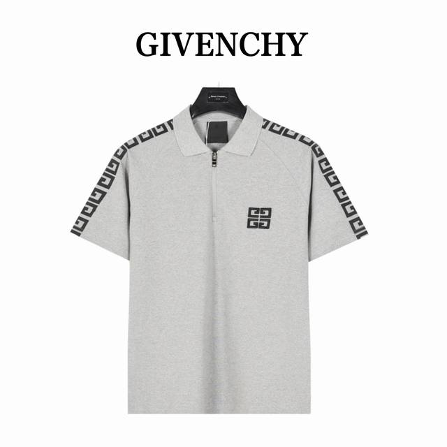 Givenchy half-zip chest four-square logo short-sleeved Polo shirt Made of cotton