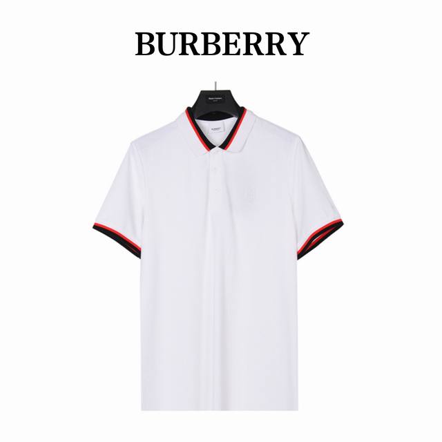 Burberry classic black and red striped Polo short sleeves Made of cotton pique m
