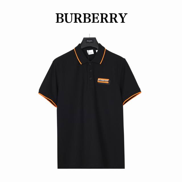 Burberry 24Ss embroidered badge short-sleeved Polo shirt Original synchronous cu