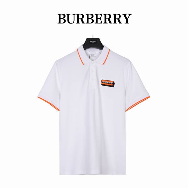 Burberry 24Ss embroidered badge short-sleeved Polo shirt Original synchronous cu