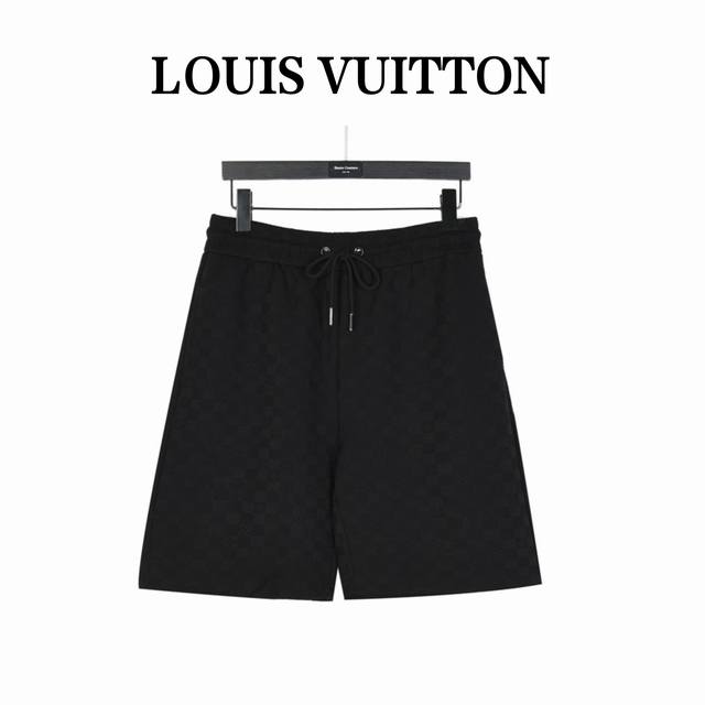 Louisvuitton Lvlogo checkerboard flocked shorts Differentiate from the market cu