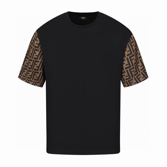 Fendi Summer new style double sleeves full print old flower Ff letter stitching