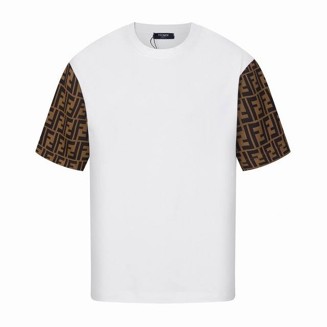 Fendi Summer new style double sleeves full print old flower Ff letter stitching