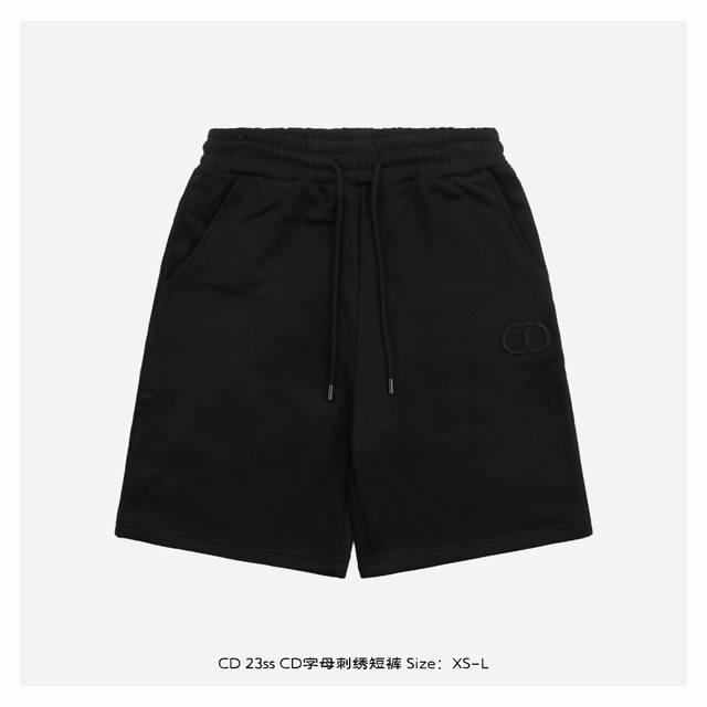 Dior 24Ss Cd letter embroidered shorts The fabric is made of 230g combed cotton,