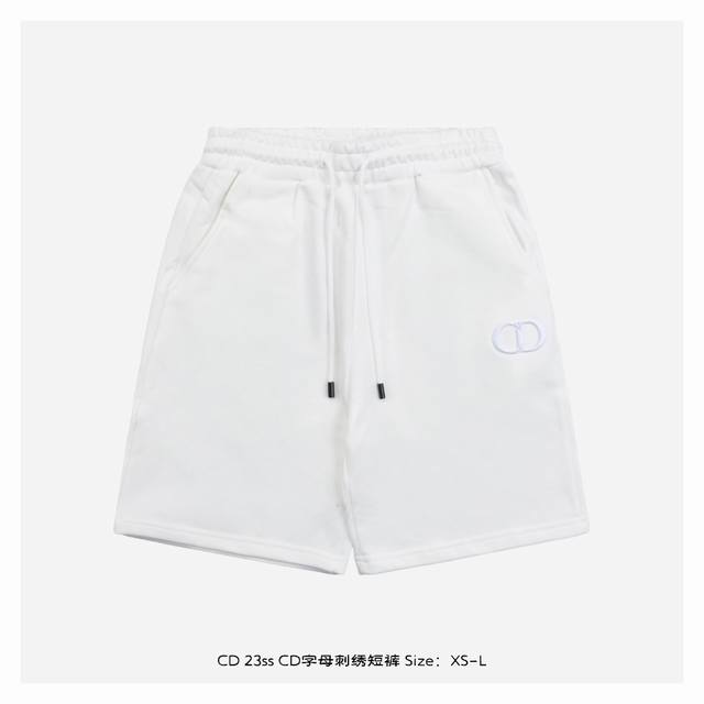 Dior 24Ss Cd letter embroidered shorts The fabric is made of 380g combed cotton,