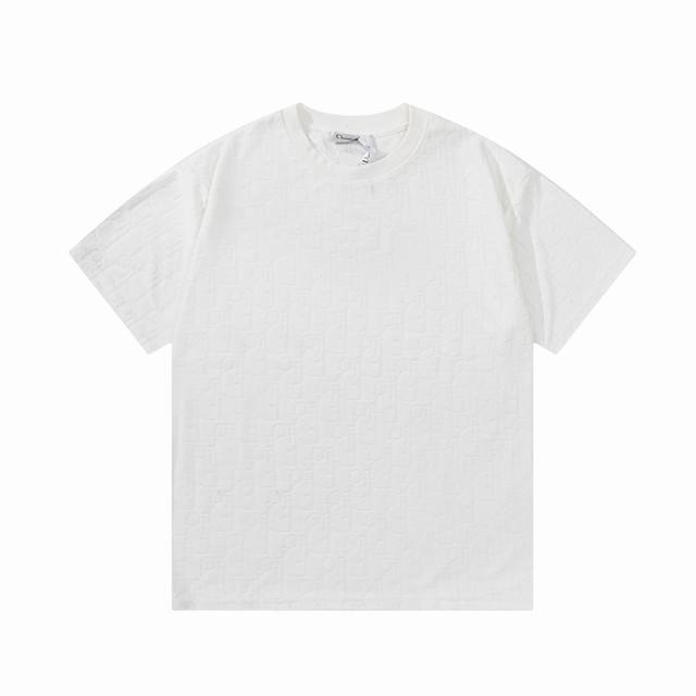 Dior Cd letter dark jacquard short-sleeved T-shirt The logo is refined and upgra