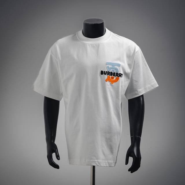 Burberry Bbr classic Tb chest embroidered logo short-sleeved T-shirt I was insta