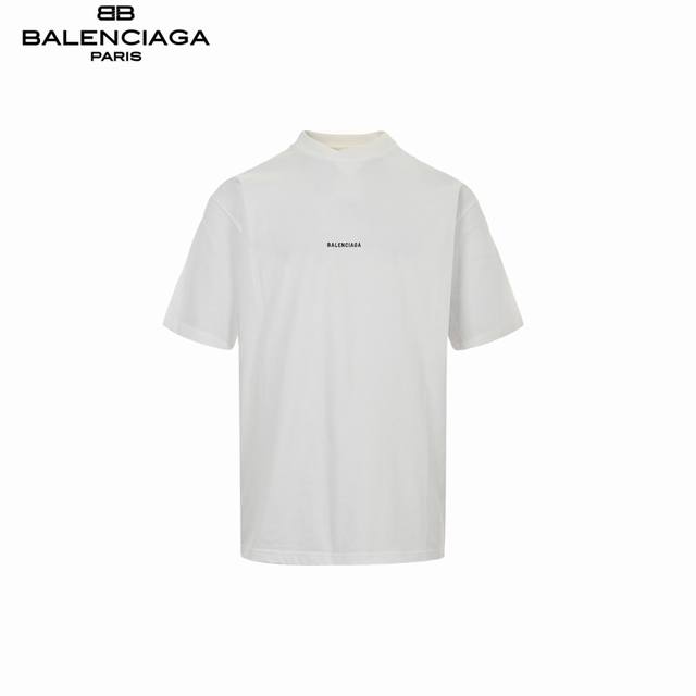 Balenciaga front and back embroidered short sleeves are made of 32-count double