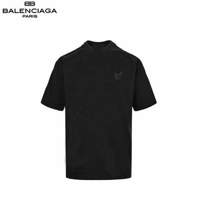 Balenciaga 25Ss torn white ink graffiti short sleeves The fabric is woven by imp