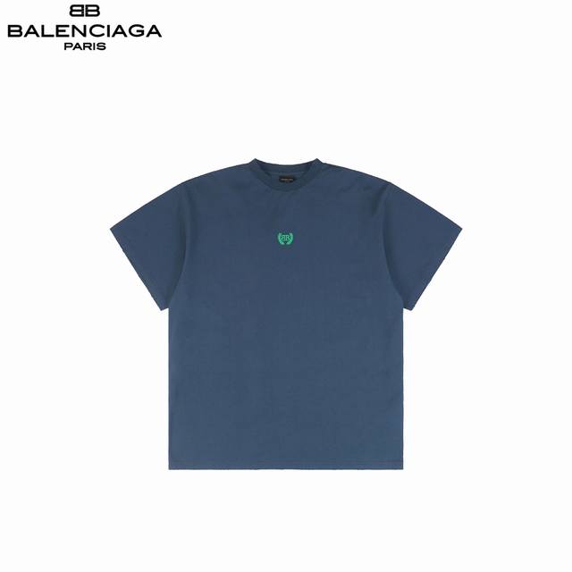 Balenciaga 25Ss wheat ear double B embroidered short sleeves The fabric is woven