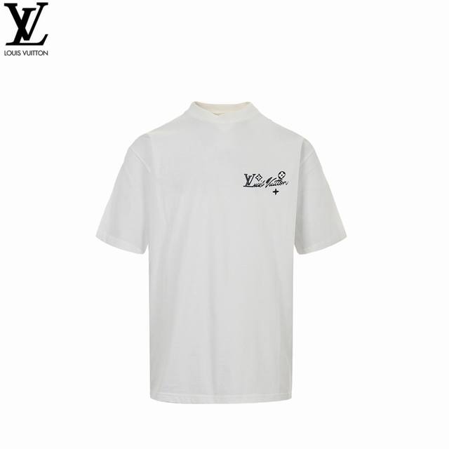 Louis Vuitton 25Ss flocked rivet short-sleeved T-shirt Louis Vuitton, a brand un