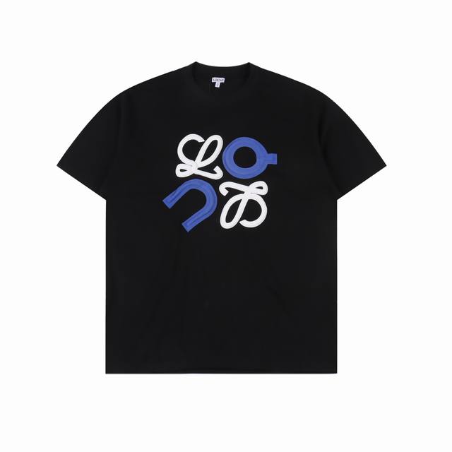 Loewe 25Ss suede foam printed logo short sleeves Super heavy suede foaming proce