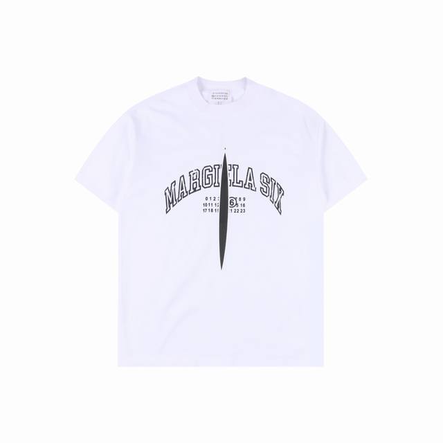 Maison Margiela 25Ss slit printed short-sleeved T-shirt The fabric is custom-wov