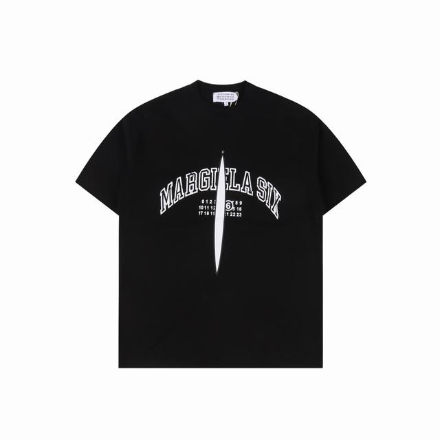 Maison Margiela 25Ss slit printed short-sleeved T-shirt The fabric is custom-wov