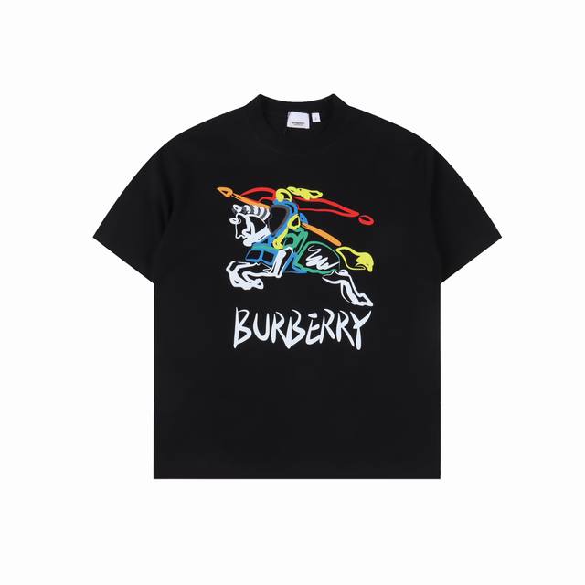 Burberry 25Ss Colored Warhorse Short Sleeve T-shirt The fabric is made of custom