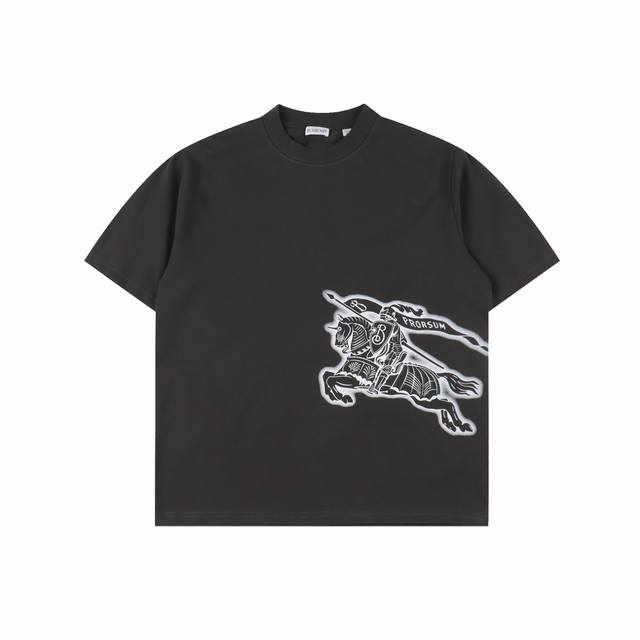 Burberry 25Ss Sketch Horse Short Sleeve T-shirt The fabric is made of customized