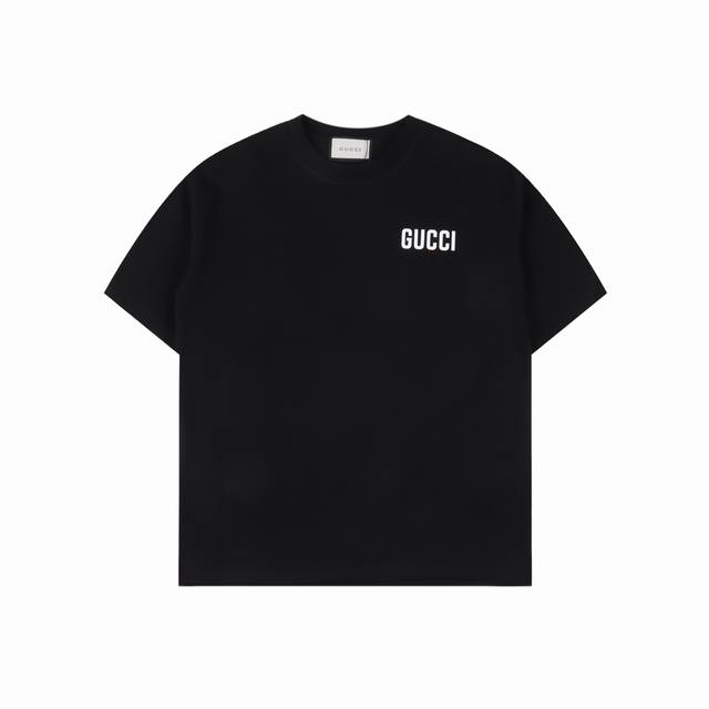 Gucci 25Ss Silicone Small Letter Short Sleeve T-shirt The fabric is made of cust
