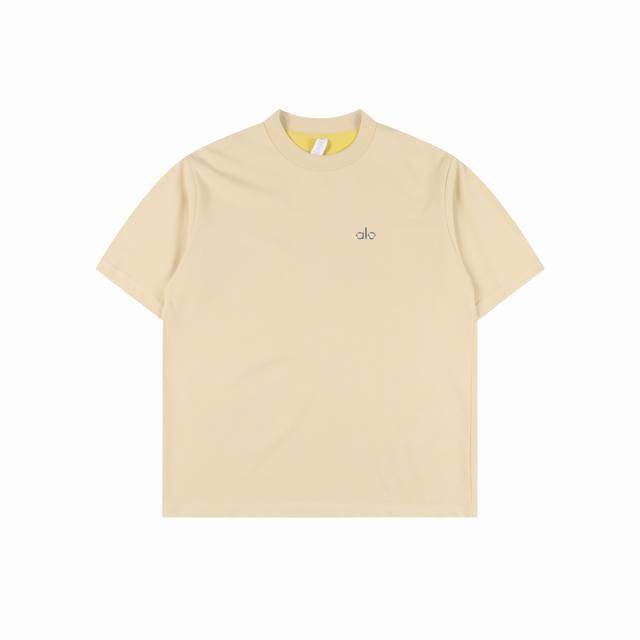 Alo 25Ss double-sided letter short-sleeved T-shirt The fabric is made of customi