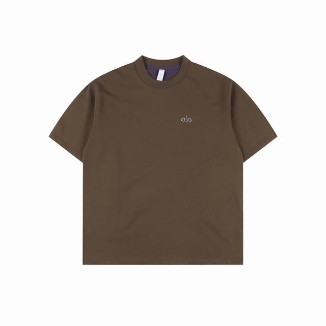 Alo 25Ss double-sided letter short-sleeved T-shirt The fabric is made of customi