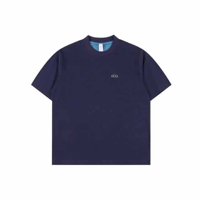 Alo 25Ss double-sided letter short-sleeved T-shirt The fabric is made of customi