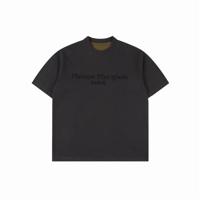 Maison Margiela 25Ss double-sided embroidered short-sleeved T-shirt The fabric i